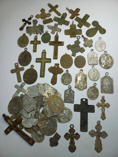 Лот крестиков и образков. (целые и нет). С рубля, без м.ц. См. др. мои лоты