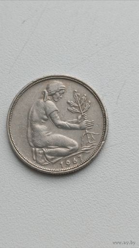 Германия. 50 пфеннигов 1967 года. F.