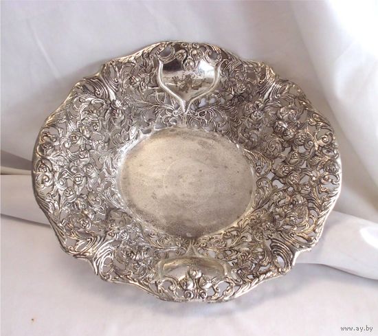 Хлебница Фруктовница Конфетница Серебрение 02