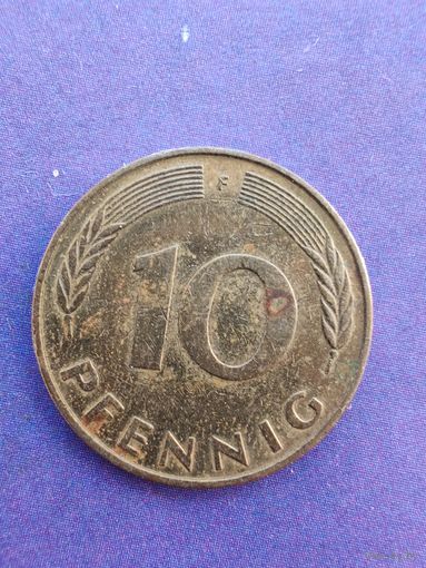 Германия ФРГ 10 пфеннигов 1990 F
