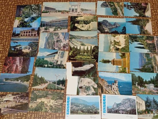 Открытки 63 шт Крым Алушта Алупка и другие районы Крыма