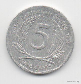 ВОСТОЧНО-КАРИБСКИЕ ГОСУДАРСТВА. ВОСТОЧНАЯ ГРУППА. 5 ЦЕНТОВ 2004.