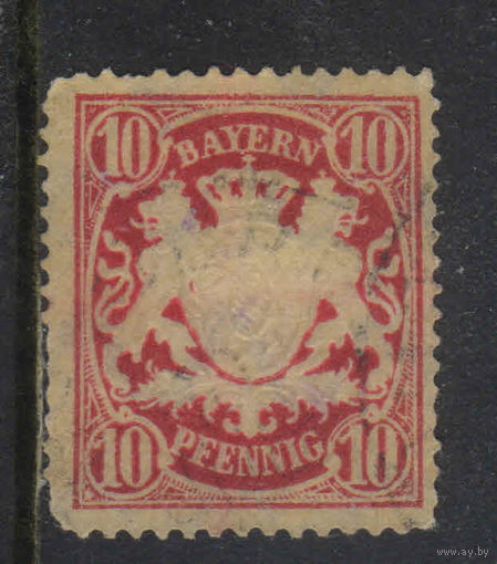 Германия Бавария Кор 1888 Герб Стандарт #56x