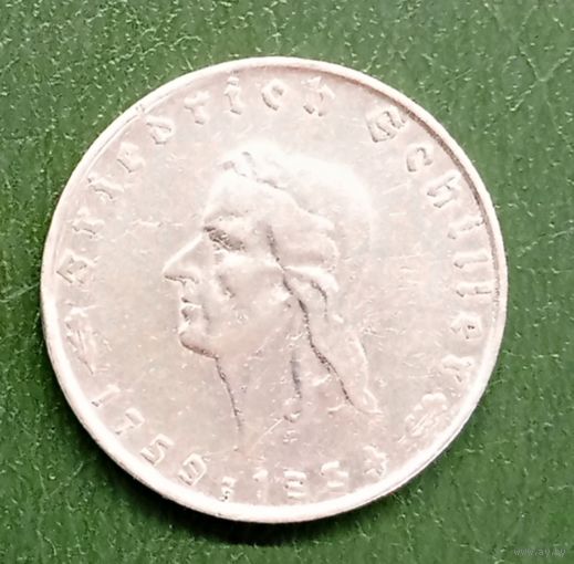 Германия 2 марки 1934. Шиллер