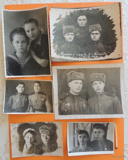 Фото "Советские бойцы", 6 шт., 1940-1950-е гг.