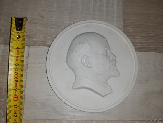 Панно плакетка Ленин ЛФЗ фарфор СССР клеймо