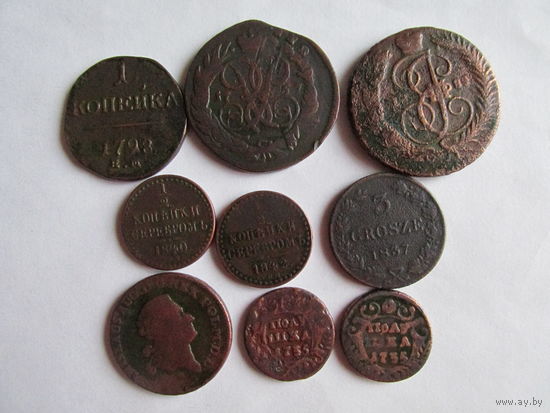 ЛОТ СТАРИННЫХ МОНЕТ.