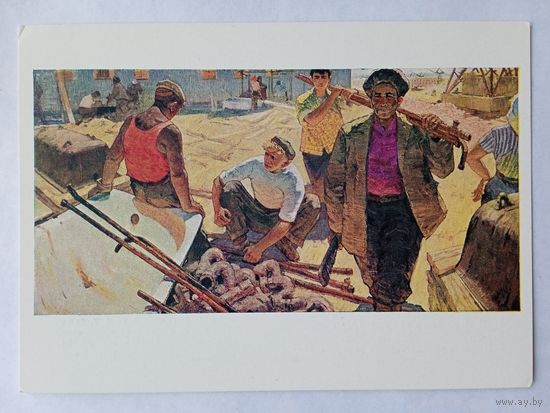1962. соцреализм. Брусенцов. Водопроводчики