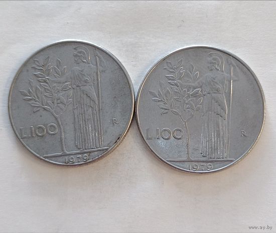 Италия. 100 лир 1979 года.