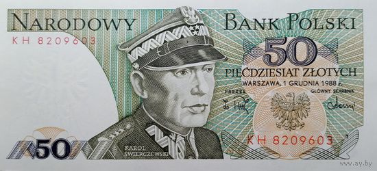 Werty71 Польша 50 Злотых 1988 UNC банкнота 1 1