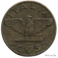 КОРОЛЕВСТВО ИТАЛИЯ. 5 ЧЕНТЕЗИМО 1941.