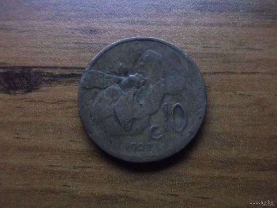 Италия 10 сентезими 1925