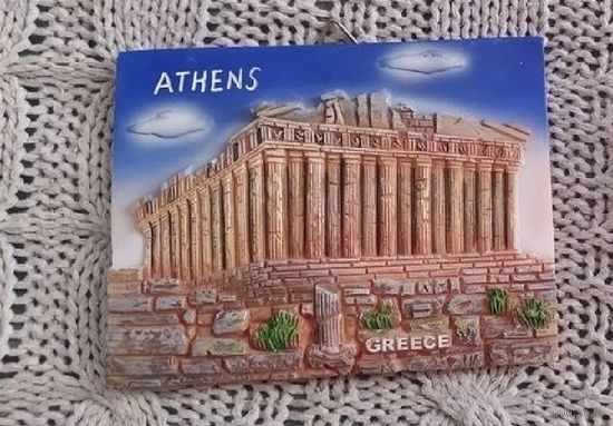 Красивый сувенирный магнит Афины (из Греции)
