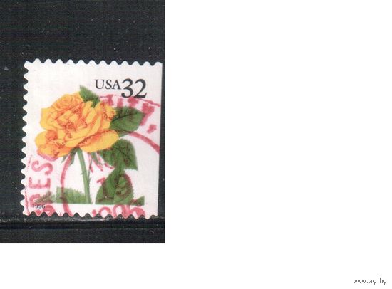 США-1996 (Мих.2795 BD) , гаш. , Стандарт, Цветы, Роза(одиночка),(2)