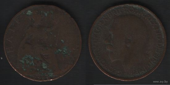 Великобритания _km809 1/2 пенни 1911 год (p0