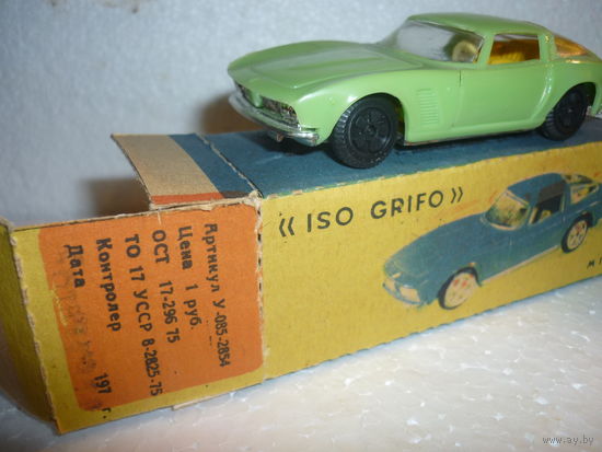 Модель авто "ISO GRIFO ". 1:43. СССР. Донецк. 1979год