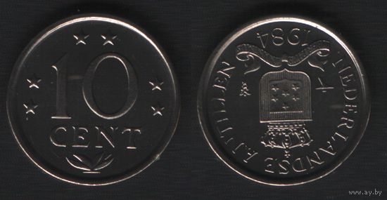 Нидерл. Антильские о-ва _km10 10 центов 1984 год (_8 ТОРГ ЛЮБОЙ