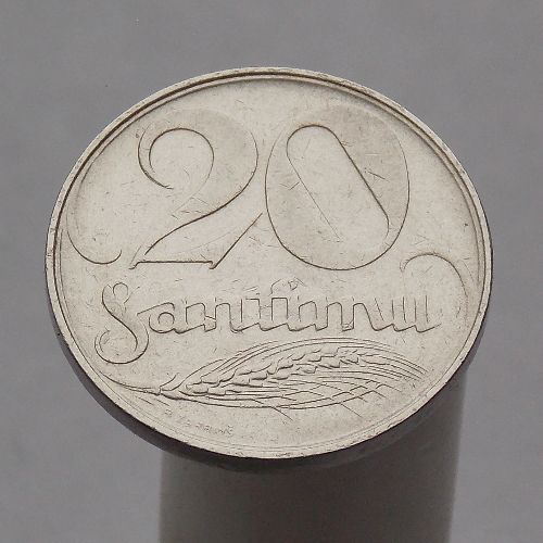 Латвия 20 сантимов 1922