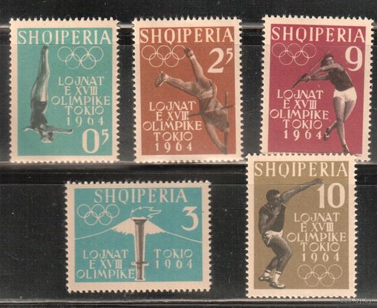 Албания-1962,(Мих.657-661) * , Спорт, ОИ-1964 (полная серия)