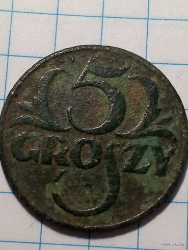 5 гроша Польша 1937 год