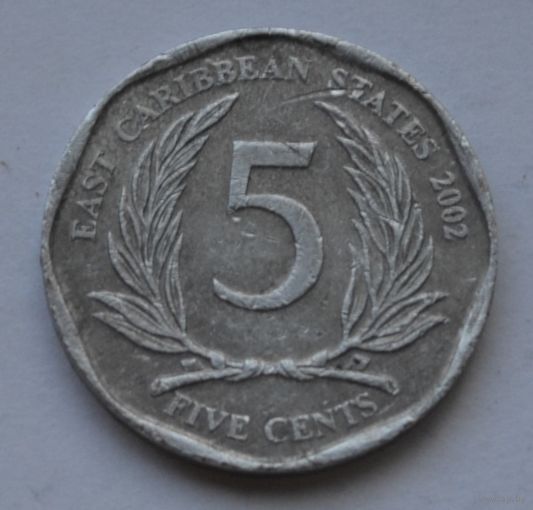 Восточные Карибы, 5 центов 2002 г.