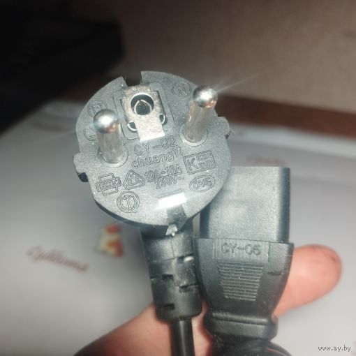 Кабель питания самый распространенный 10А-16A 250V CY-05