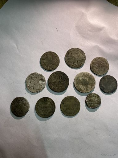 Лот монет серебро