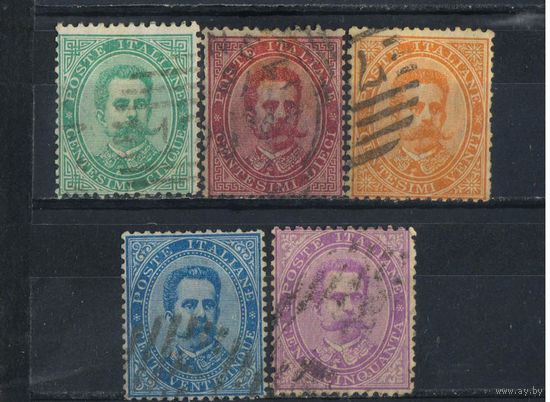 Италия Кор 1879 Умберто I Стандарт #37-40,42