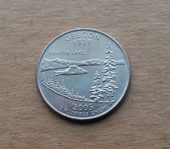 США, квотер 2005 г., штаты, Орегон, Р