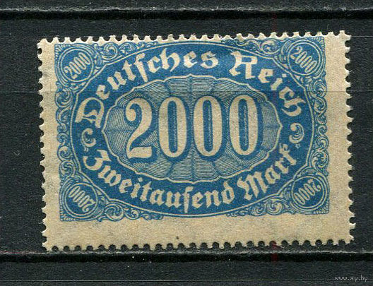Рейх (Веймарская республика) - 1922/1923 - Цифры 2000 M - [Mi.253] - 1 марка. MH.  (Лот 27JQ)-T3P3