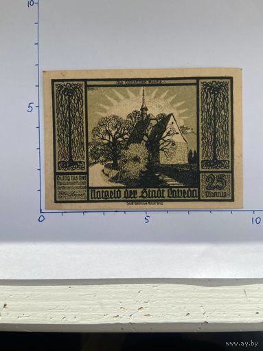 Нодгельд 25 пфеннигов Лабеда. Веймарская республика - 0202