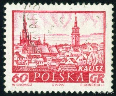 Древние города. Стандартный выпуск Польша 1960 год 1 марка