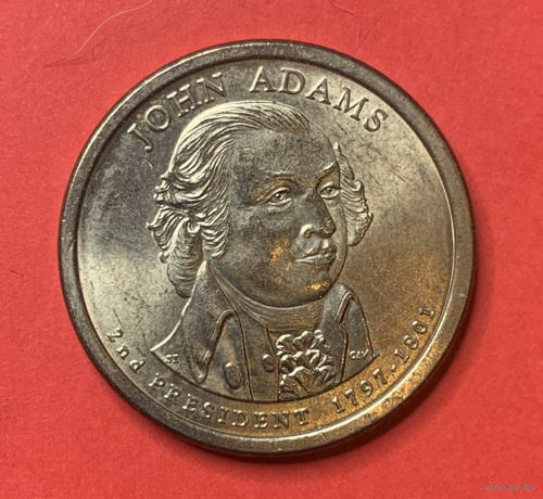 США, 1 доллар, 2 президент Adams UNC