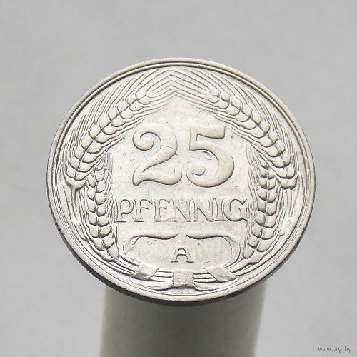 Германия 25 пфеннигов 1910 A
