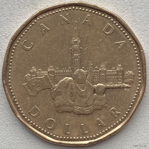 Канада 1 доллар 1992 г. 125 лет Конфедерации Канада. Парламент
