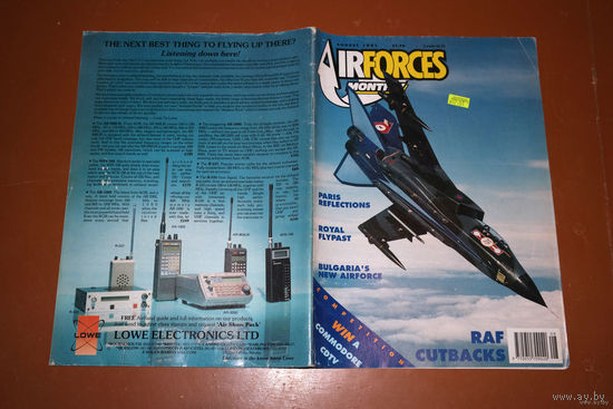 Авиационный журнал AIRFORCE MONTHLY август,ноябрь,сентябрь 1991, ноябрь 1992,  январь 1993