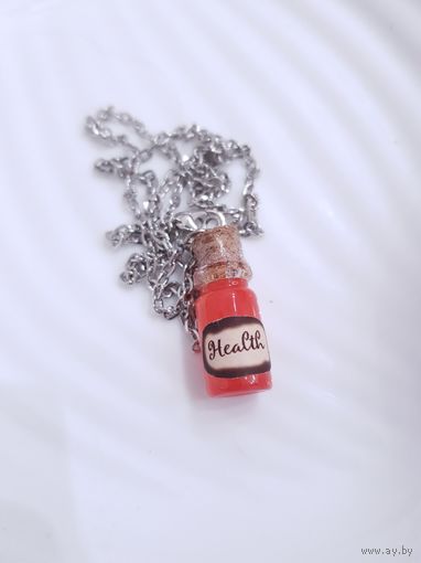 Кулон пузырек "Health" по лору Dragon Age, Скайрим, World of Warcraft и другие