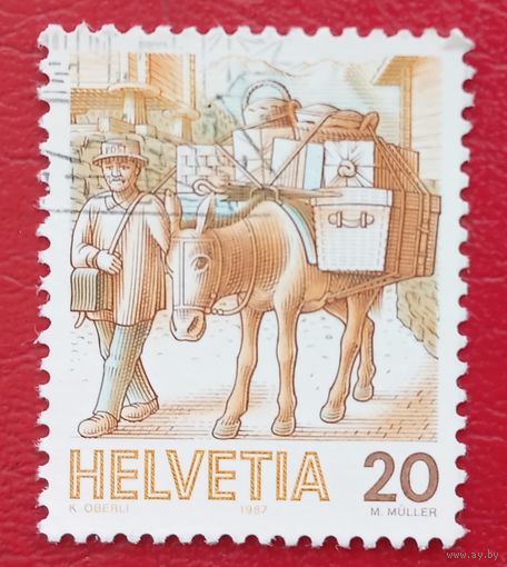 Швейцария, 1987 г., стандартный выпуск, почтовый транспорт