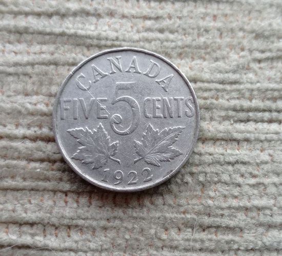 Werty71 Канада 5 центов 1922 Георг 5
