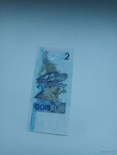 БРАЗИЛИЯ 2 реала( 2001-12года)