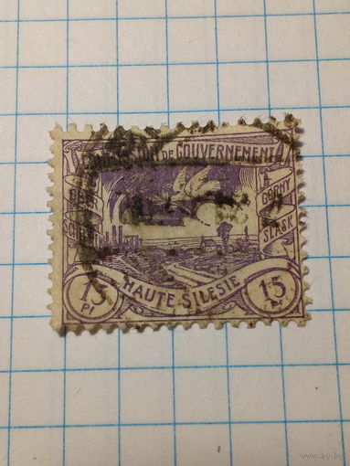 Марка Германия 1920 год(селезия)