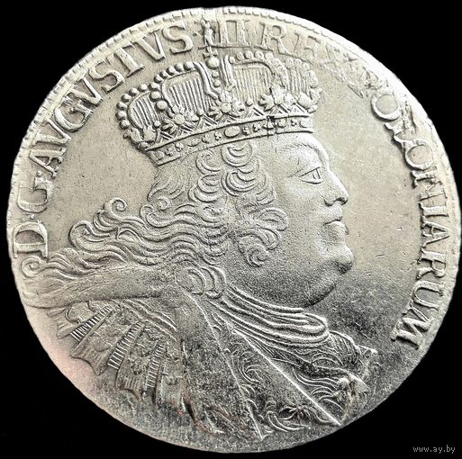 ОРТ (18 ГРОШЕЙ) 1755 г. ЕС ЛЕЙПЦИГ. АВГУСТ III - КОРОЛЬ ПОЛЬСКИЙ.