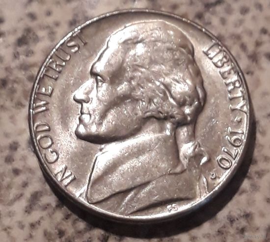 5 центов 1970 США МД Денвер АU