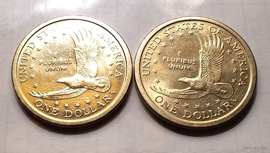 1 доллар  2000-2001 года США Сакагавея. Порящий орел