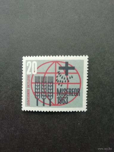 ФРГ 1963 Марка "Агентство помощи Римско-католической церкви в Германии" (чистая**) Мi.391 каталог 0.30 евро