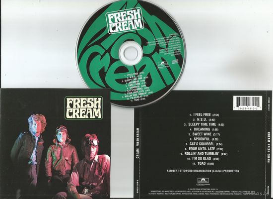 CREAM - Fresh Cream (USA аудио CD 1966/1998)