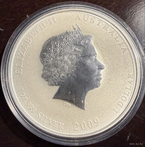 2009 Австралия Лунар – Год быка. Серебро 1 унция 1 доллар