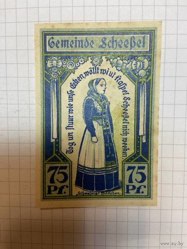 75 пфеннигов (нотгельды) г. Германия Счибел-1201