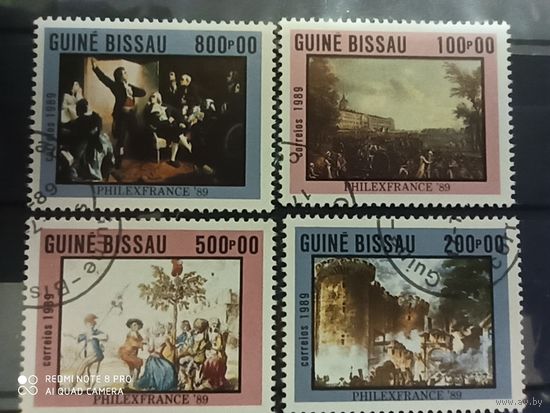 Гвинея-Бисау 1989. Живопись.Искусство.Французская революция