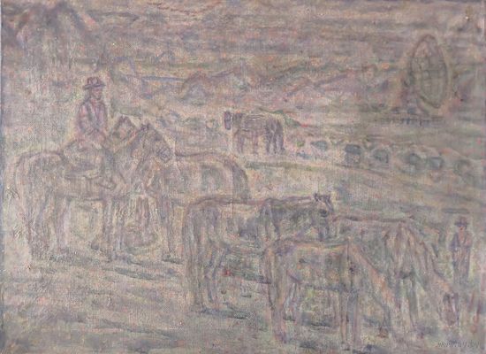 Степанов Алексей Матвеевич (1923 – 1989) Народный художник КазССР В горах (табунщики)